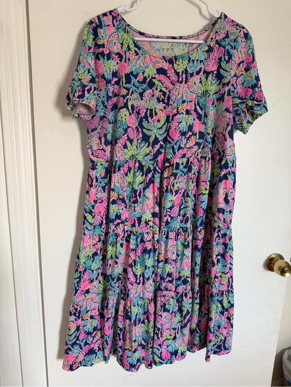 Lilly Pulitzer Jodee Swing Midi Dress – Oyster Bay Navy Seen & Herd size L